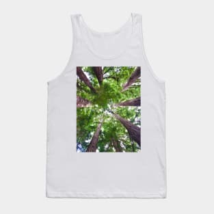 Looking up into Redwood trees Tank Top